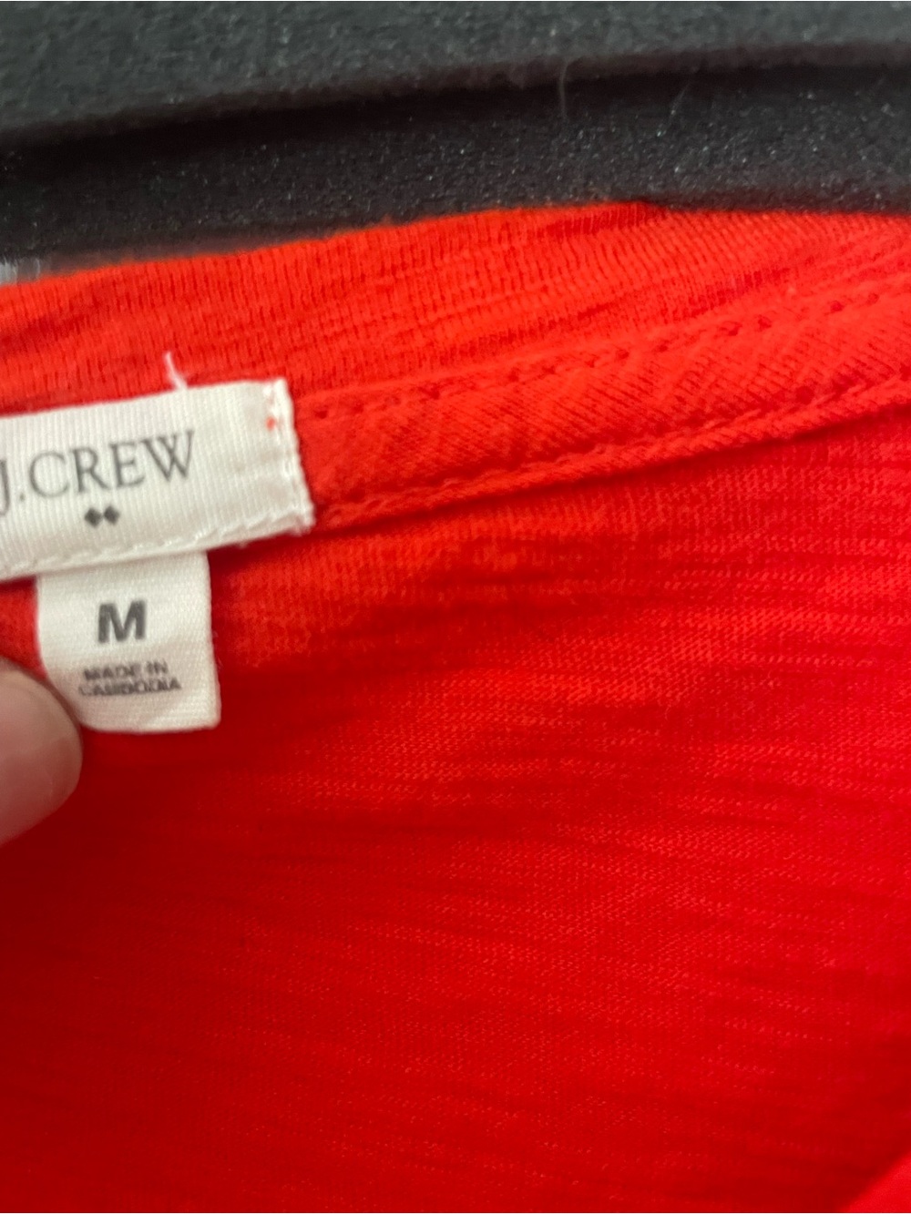 J. Crew Orange Short-Sleeve Tee with Black Bike Graphic - Picture 6 of 7